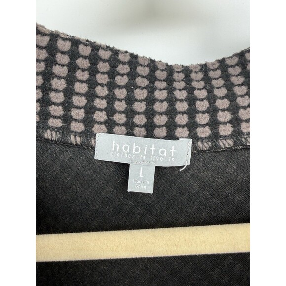 Habitat Women Poncho Sweater size L Textured Pullover Cotton Blend Boxy polka - Picture 4 of 10